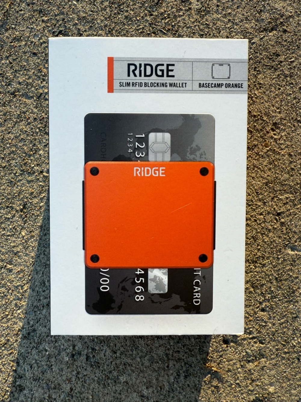 Ridge Slim RFID Blocking Wallet - Basecamp Orange